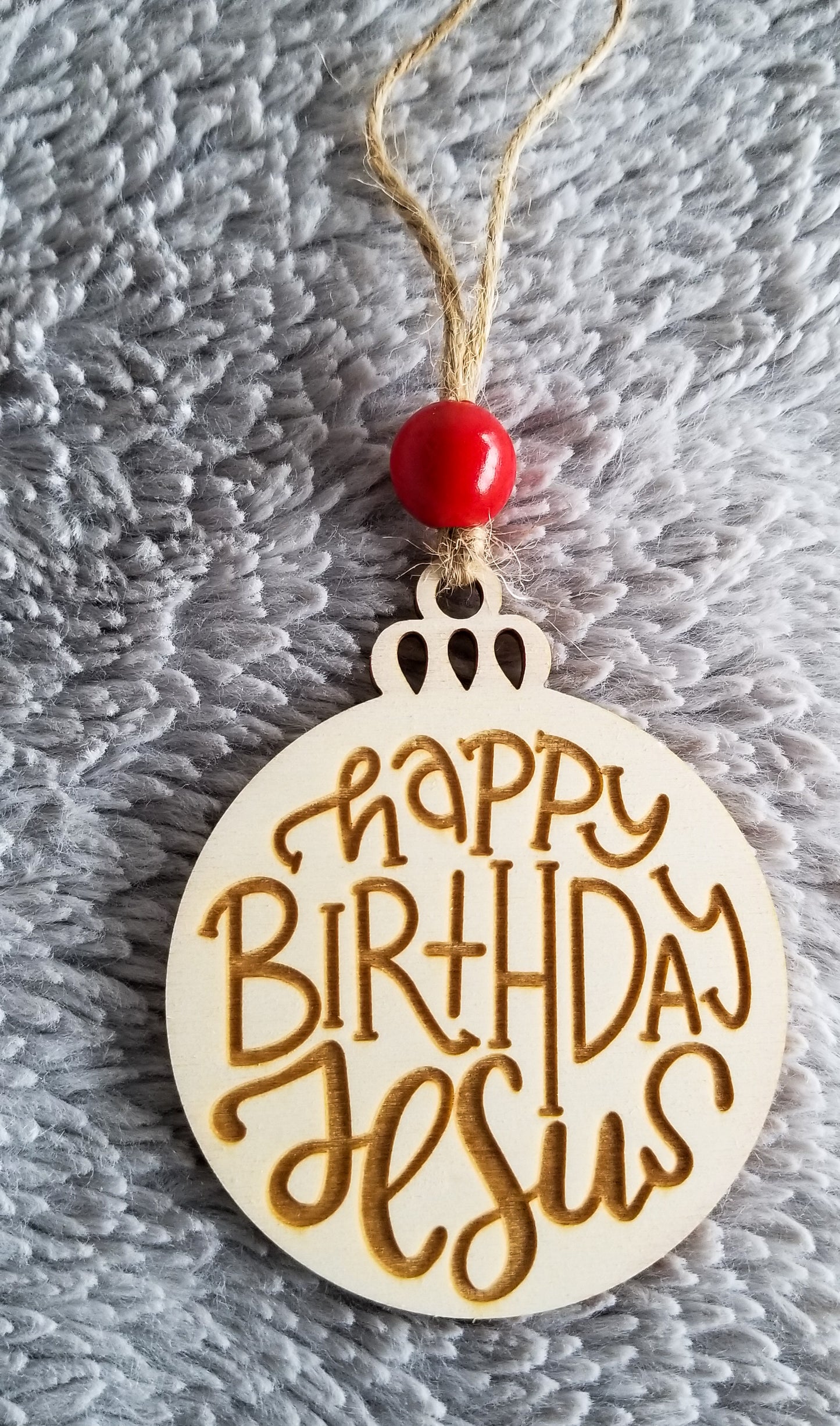 Happy Birthday Jesus  3 Inch Christmas Ornament