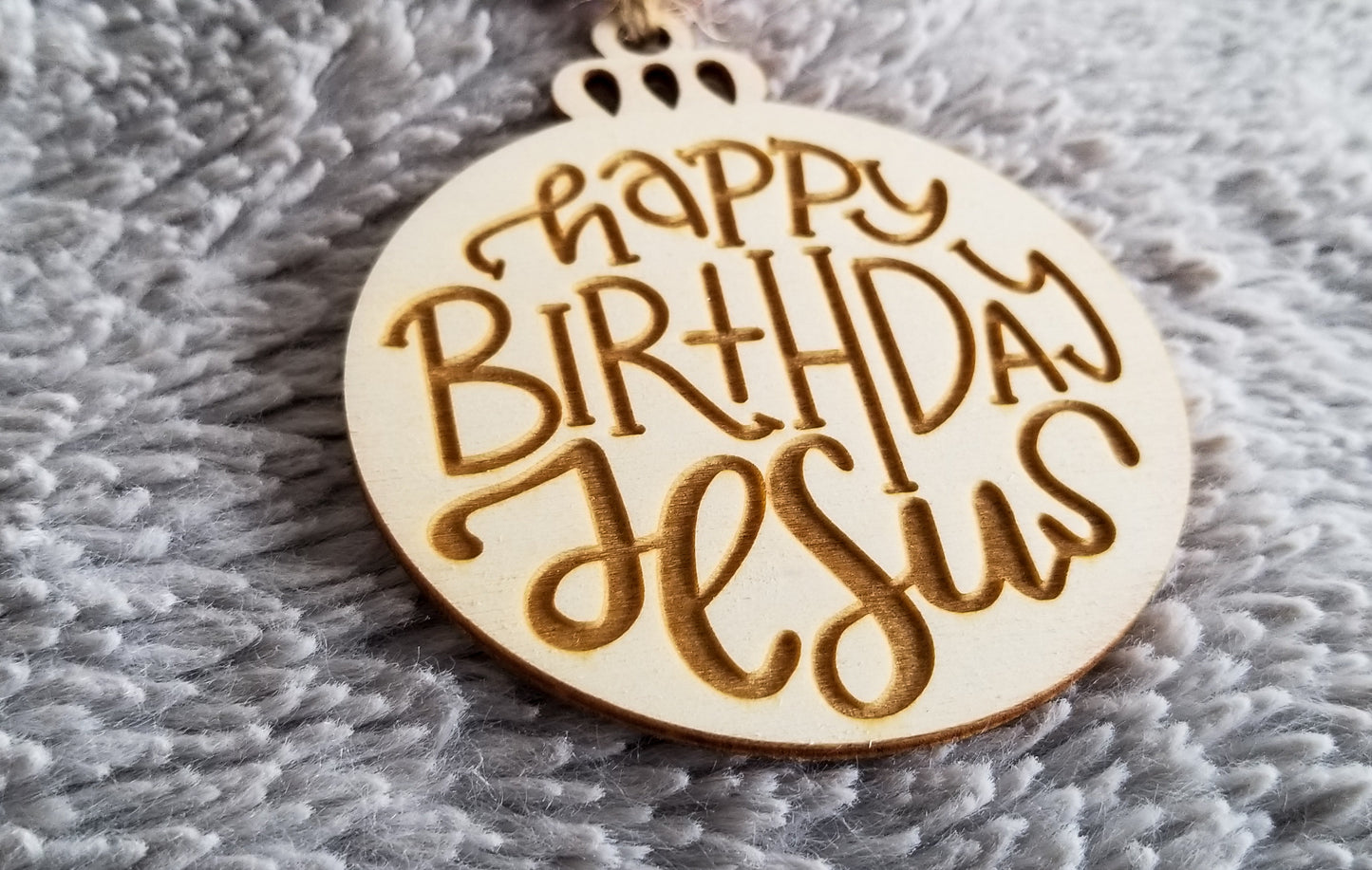 Happy Birthday Jesus  3 Inch Christmas Ornament