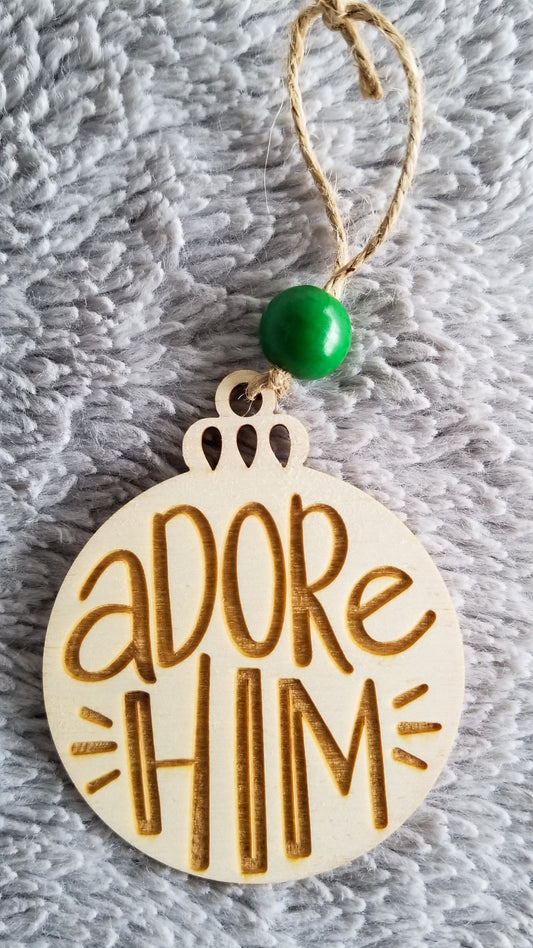 Adore Him 3 Inch Christmas Ornament