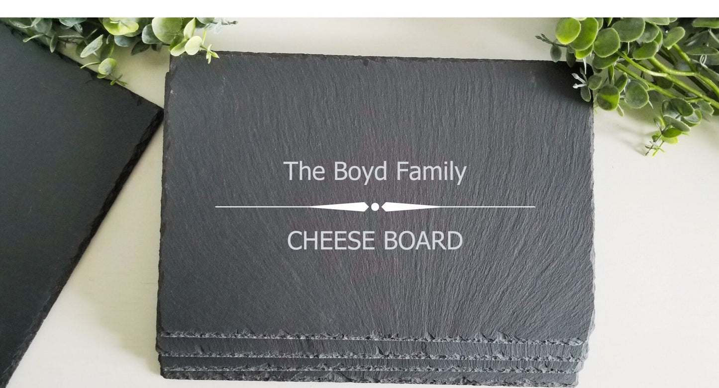 Black Slate Tile. Black Slate Cheese Board.  Slate S'mores Board. Personalized Slate Plaque. Slate piece. Engraved Slate.